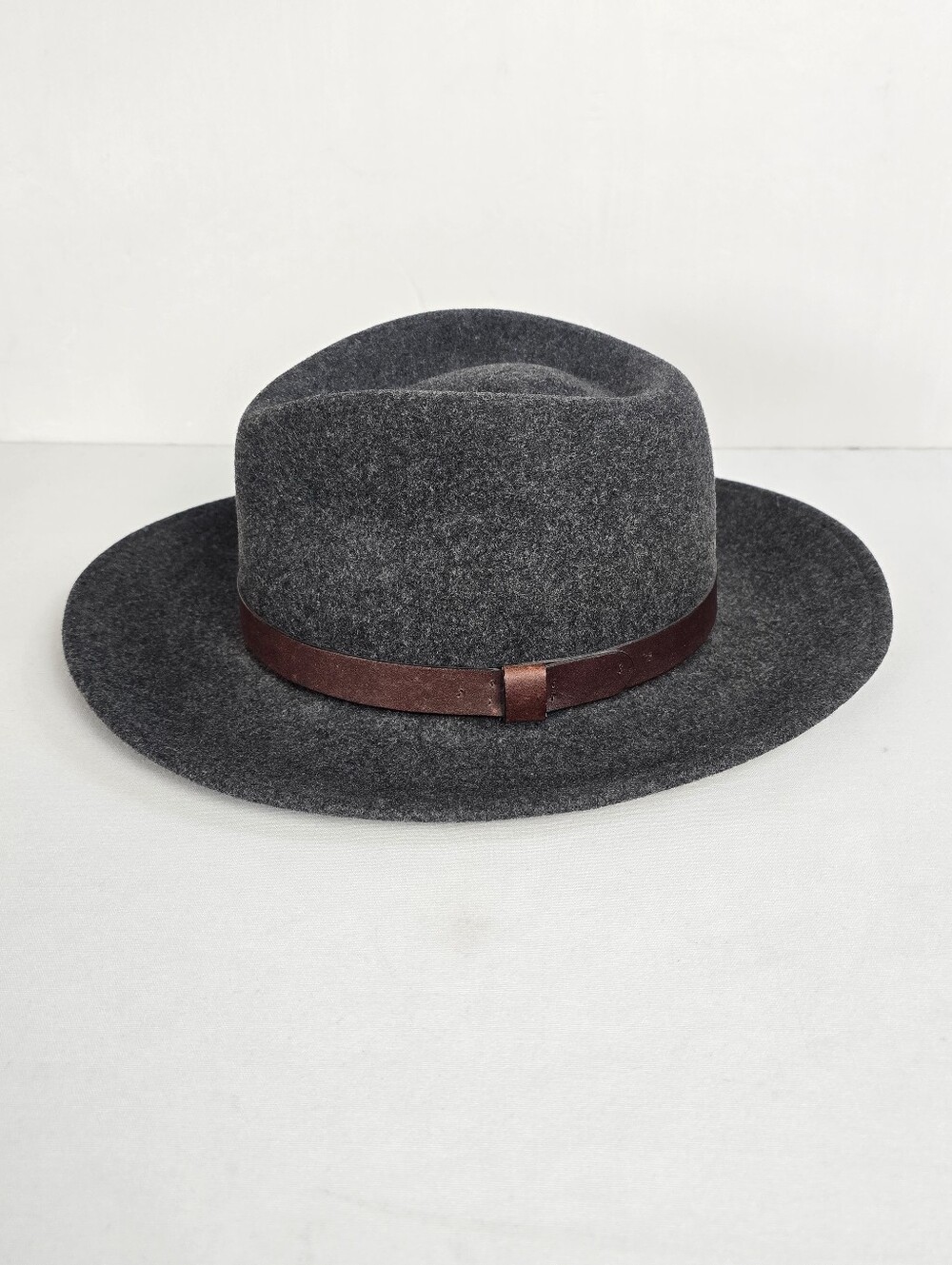 Vintage Pendelton Wool Hat Fedora Style Charcoal Gray Womens Size Medium